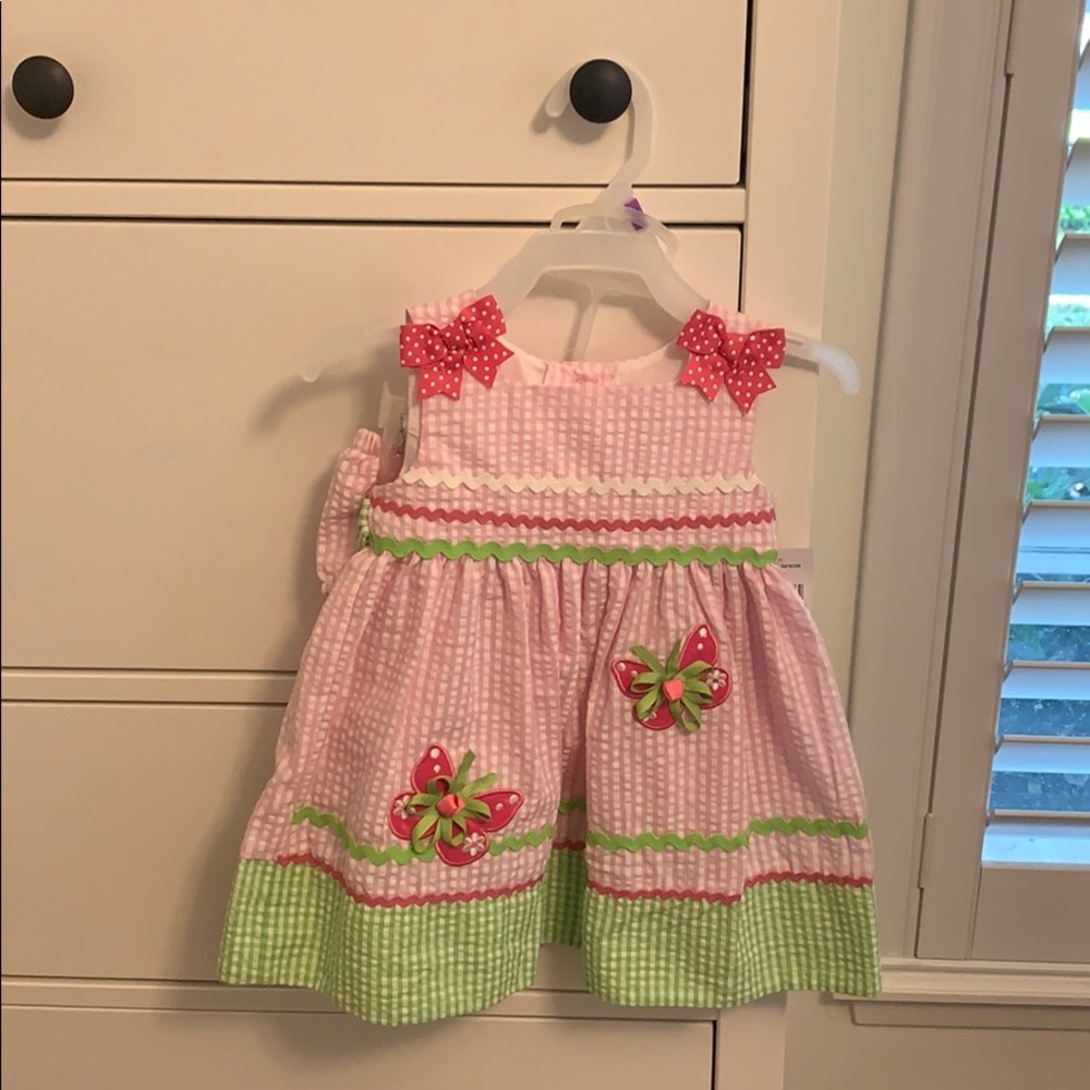 Emily Rose Baby Girl’s Seersucker Butterfly Dress
